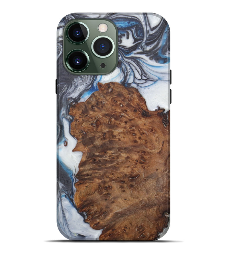 iPhone 13 Pro Max Wood+Resin Live Edge Phone Case - Albrecht (Black & White, 577482)