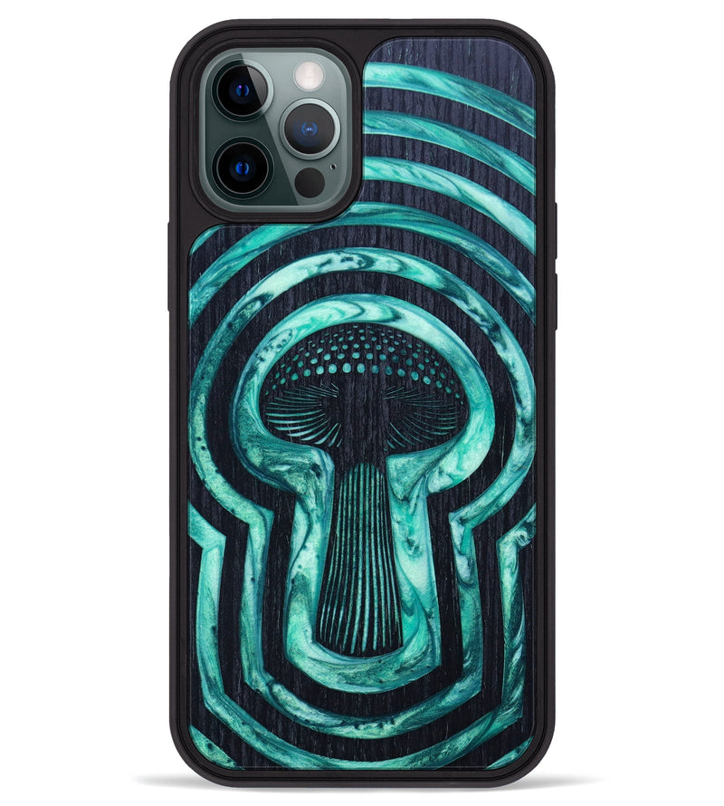 iPhone 12 Pro Max Wood+Resin Phone Case - Hedvige (Retro, 633771)