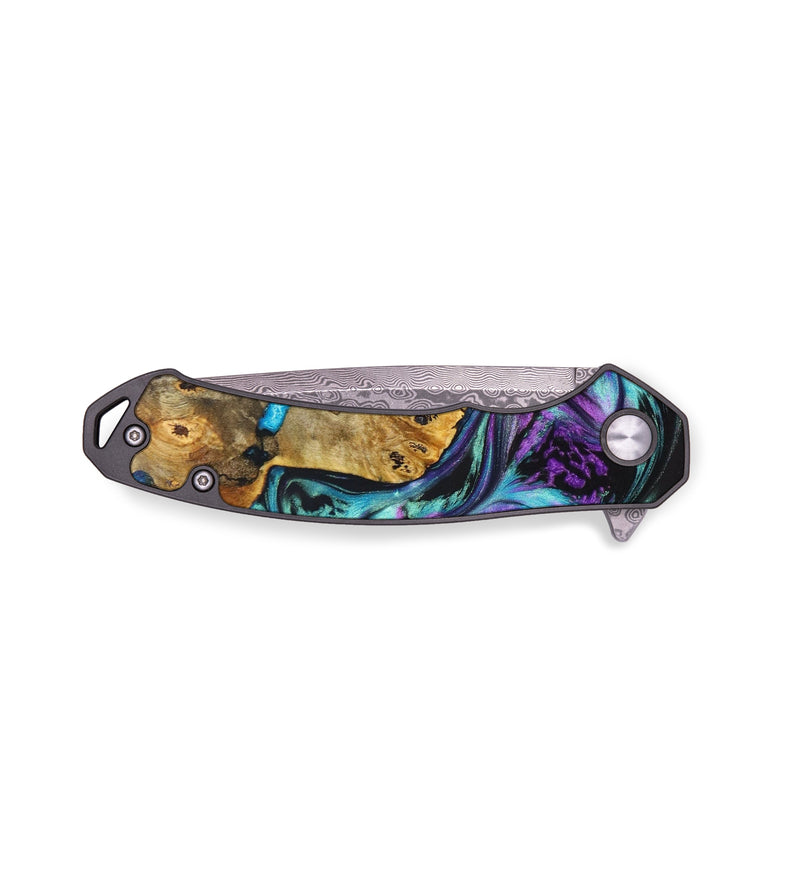 EDC Wood+Resin Pocket Knife - Amaya (Purple, 641238)