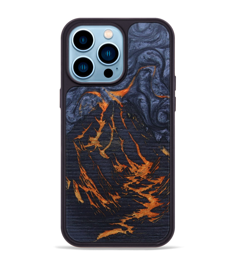iPhone 14 Pro Max Wood+Resin Phone Case - Zaniyah (Lava, 627555)