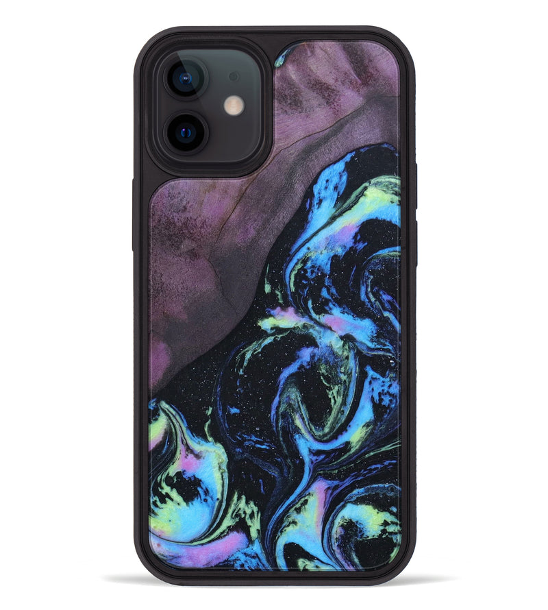 iPhone 12 Wood+Resin Phone Case - Isai (Aurora, 617647)