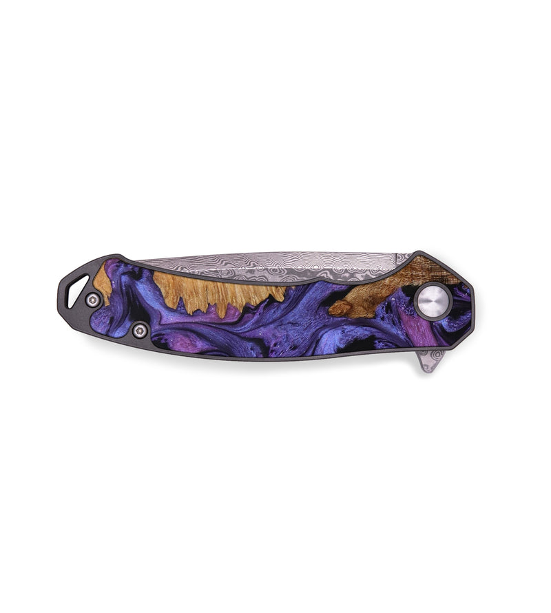 EDC Wood+Resin Pocket Knife - Jimena (Purple, 644203)