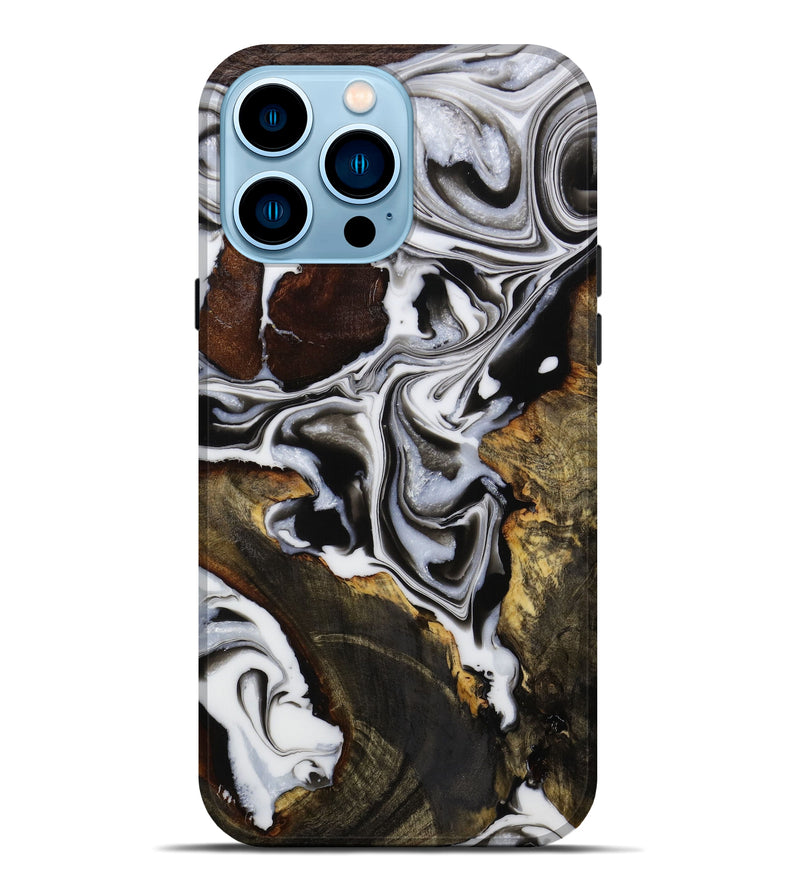 iPhone 14 Pro Max Wood+Resin Live Edge Phone Case - Tevin (Artist Pick, 648576)