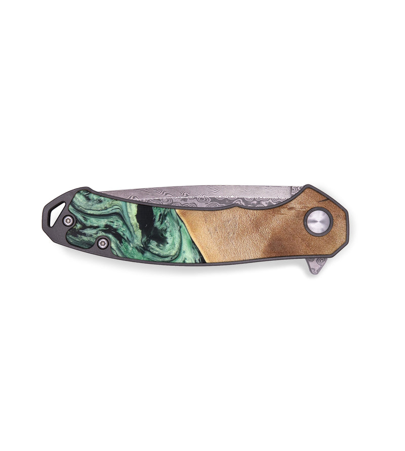 EDC Wood+Resin Pocket Knife - Alaia (Green, 637080)
