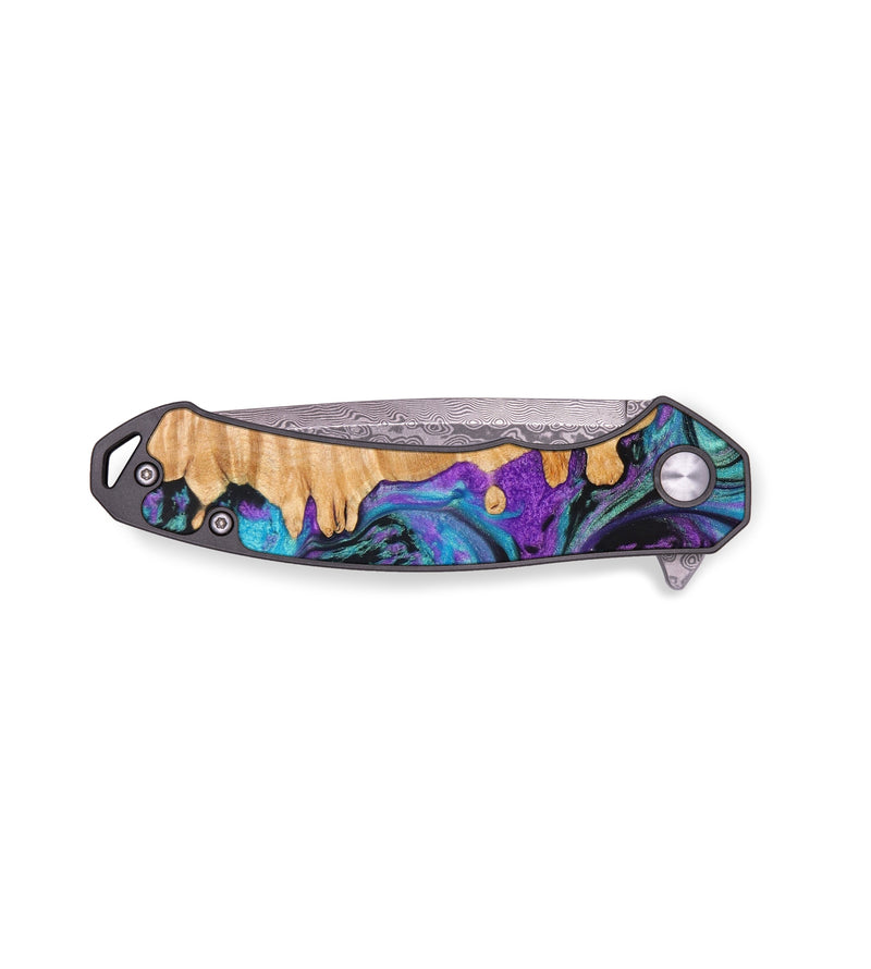 EDC Wood+Resin Pocket Knife - Journee (Purple, 640328)