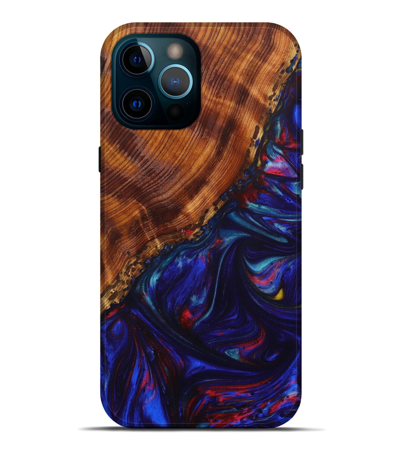 iPhone 12 Pro Max Wood+Resin Live Edge Phone Case - Pratibha (Artist Pick, 633265)
