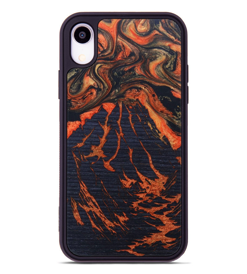 iPhone Xr Wood+Resin Phone Case - Layan (Lava, 626666)