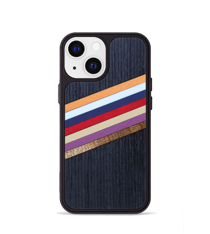 iPhone 13 mini Wood+Resin Phone Case - Bridget (Retro, 634418)