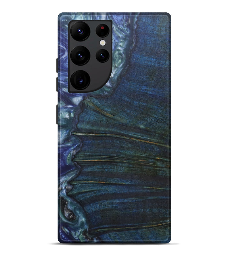 Galaxy S22 Ultra Wood+Resin Live Edge Phone Case - Alok (Light Blue, 586742)