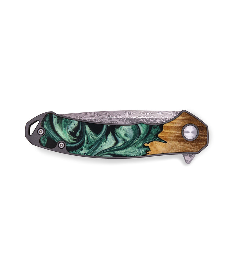 EDC Wood+Resin Pocket Knife - Charlee (Green, 641900)