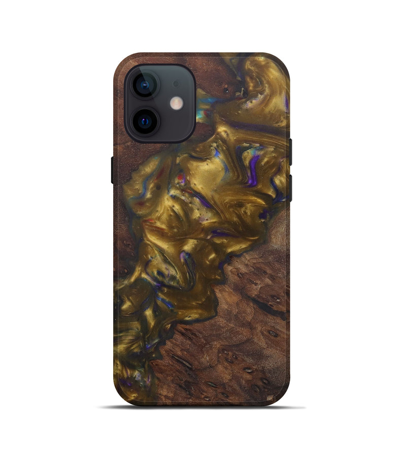 iPhone 12 mini Wood+Resin Live Edge Phone Case - Jos (Metallic, 576793)