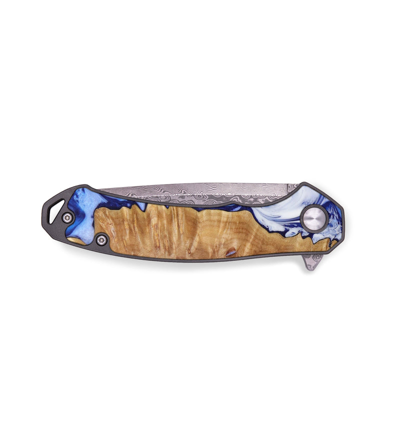 EDC Wood+Resin Pocket Knife - Kennedi (Blue, 641528)