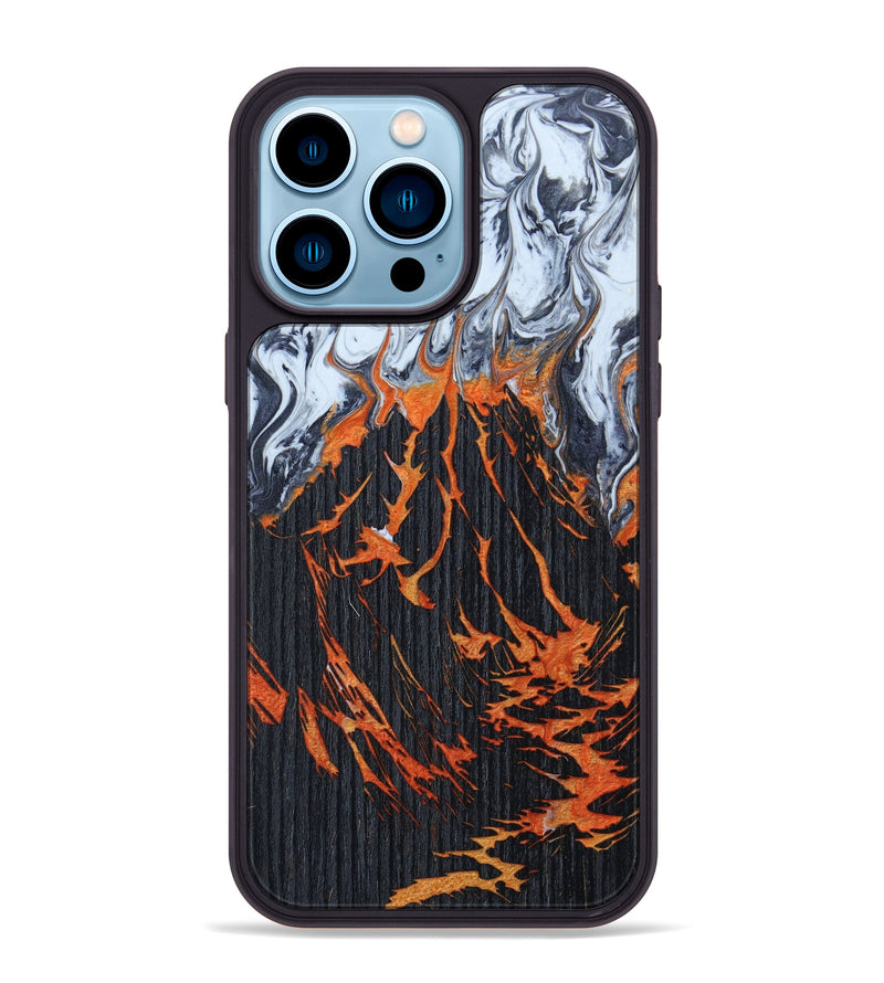 iPhone 14 Pro Max Wood+Resin Phone Case - Kasie (Lava, 627193)