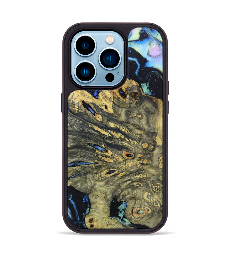 iPhone 14 Pro Wood+Resin Phone Case - Carl (Aurora, 618522)