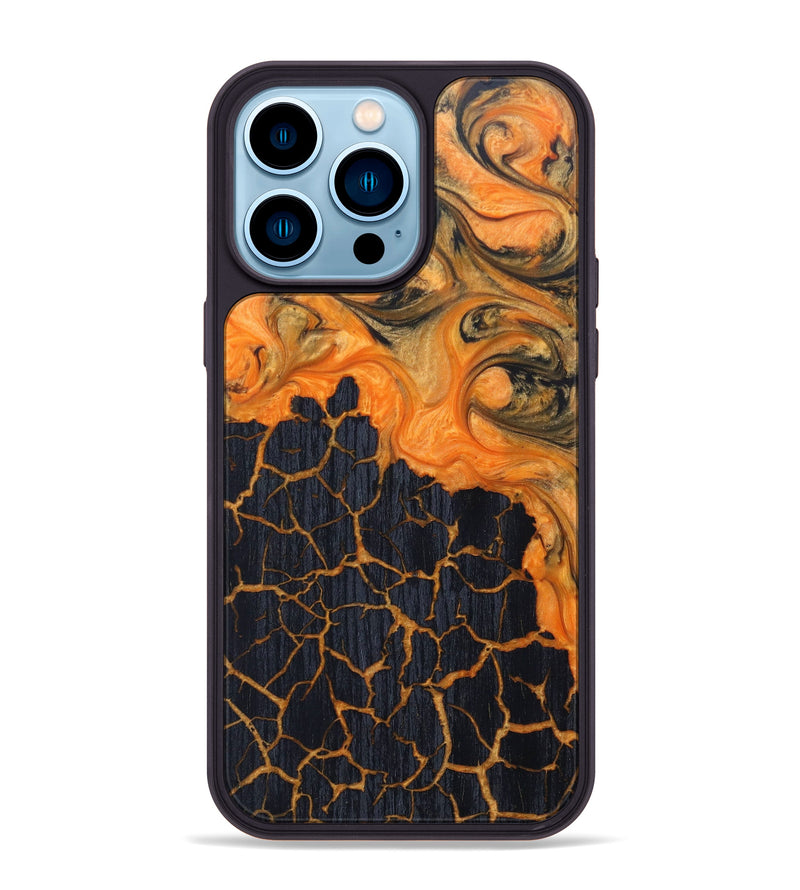 iPhone 14 Pro Max Wood+Resin Phone Case - Cami (Lava, 624964)