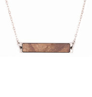 Bar Wood+Resin Necklace - Zaiden (Maple Burl, 623836)