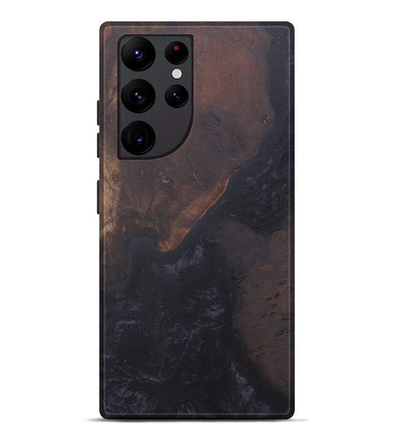 Galaxy S22 Ultra Wood+Resin Live Edge Phone Case - Earle (Pure Black, 574894)