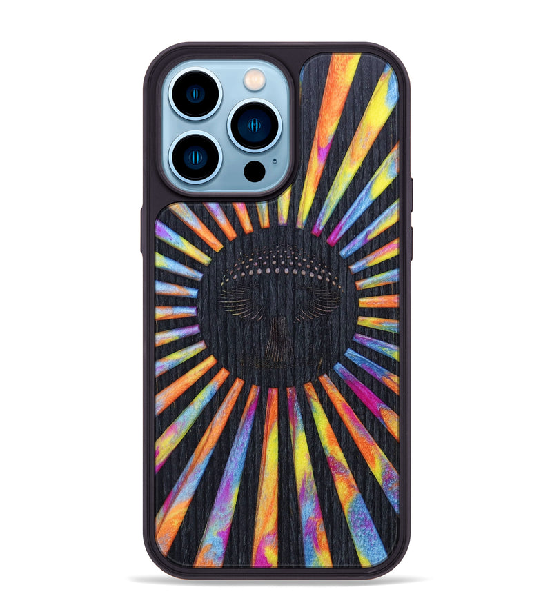 iPhone 14 Pro Max Wood+Resin Phone Case - Colton (Retro, 635550)