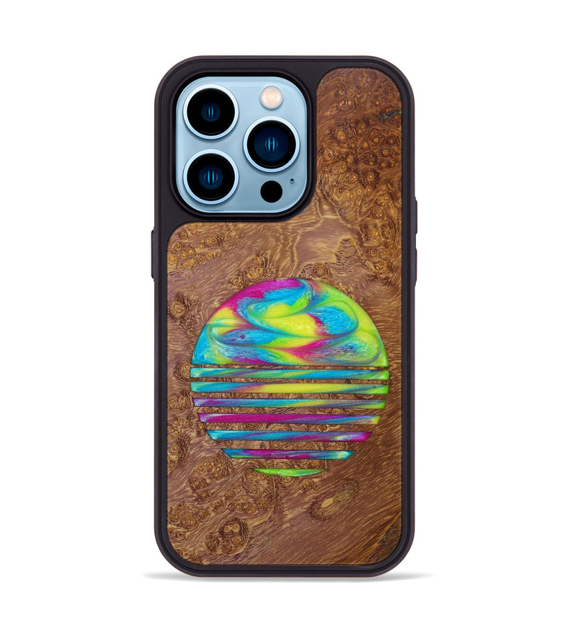 iPhone 14 Pro Wood+Resin Phone Case - Paige (Retro, 634759)