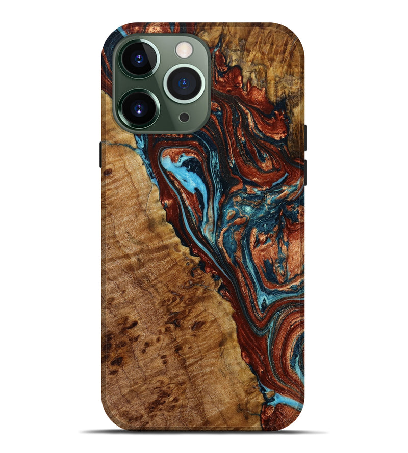 iPhone 13 Pro Max Wood+Resin Live Edge Phone Case - Freddie (Artist Pick, 643977)