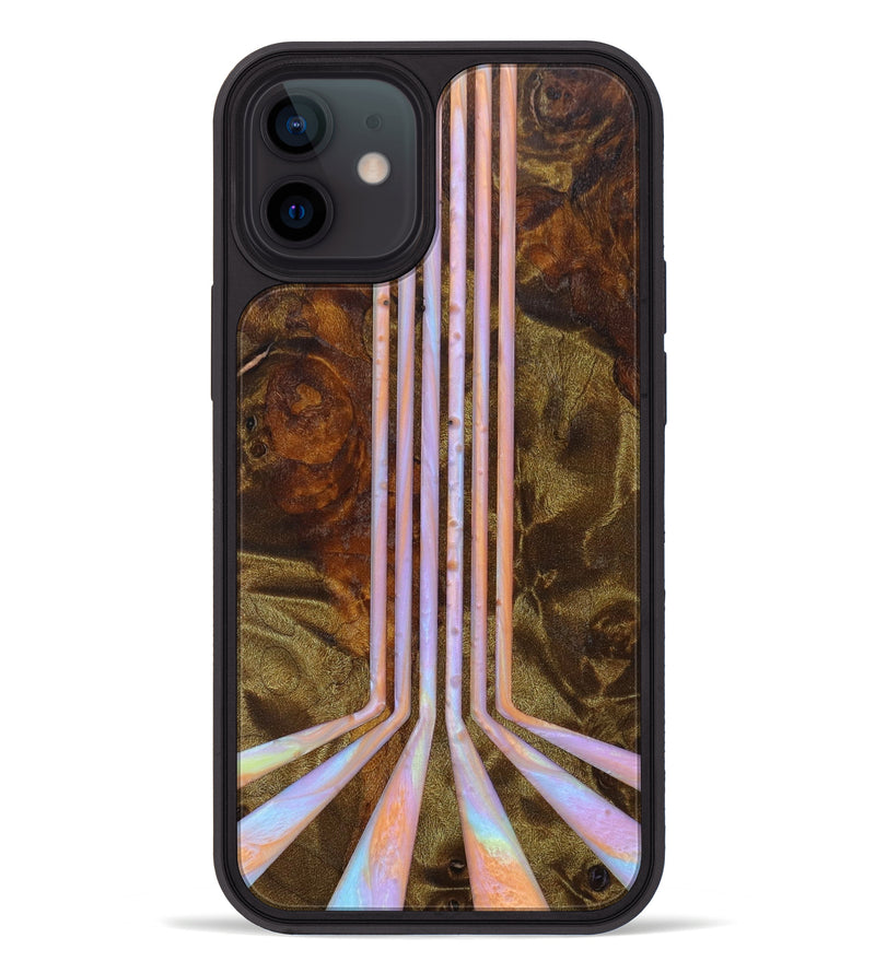 iPhone 12 Wood+Resin Phone Case - Xuong (Retro, 634115)