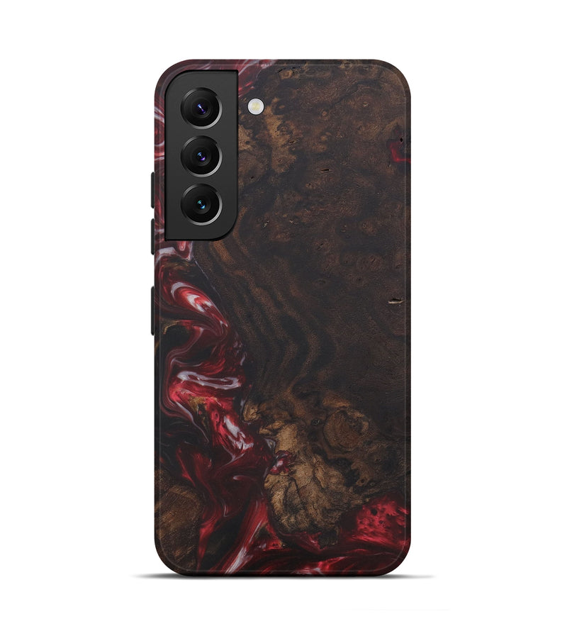 Galaxy S22 Wood+Resin Live Edge Phone Case - Earnest (Dark Red, 579182)