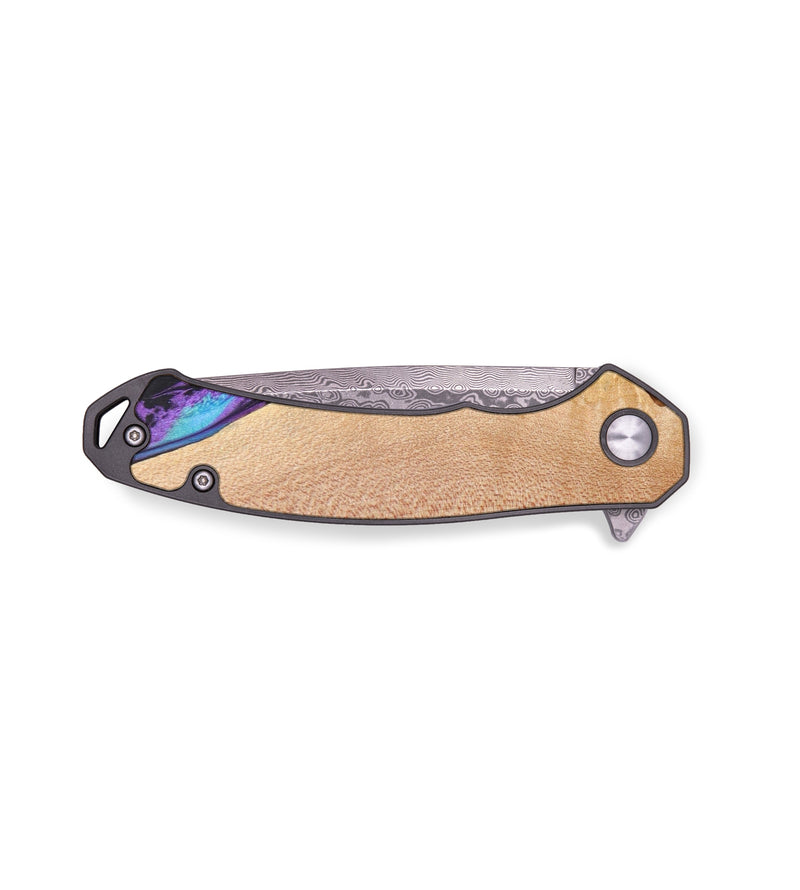 EDC Wood+Resin Pocket Knife - Bryce (Purple, 637115)