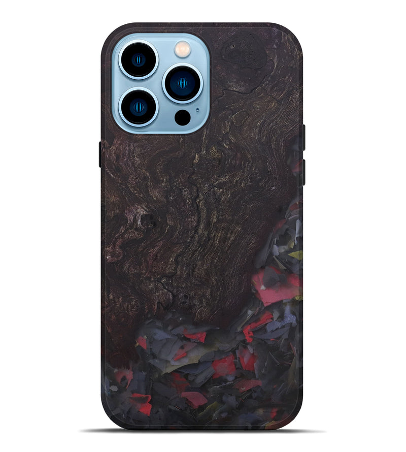 iPhone 14 Pro Max Wood+Resin Live Edge Phone Case - Qainfo (Confetti, 584107)