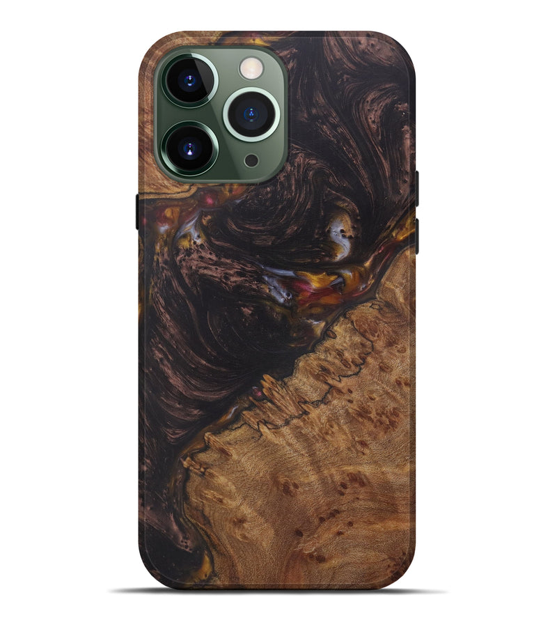 iPhone 13 Pro Max Wood+Resin Live Edge Phone Case - Marga (Metallic, 571568)