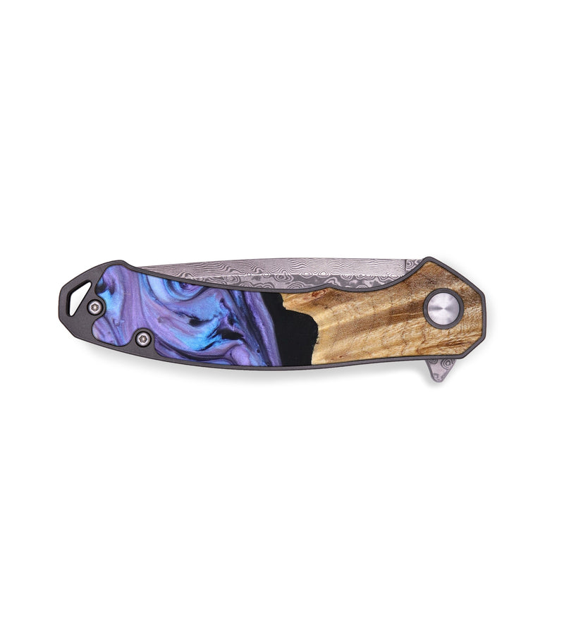EDC Wood+Resin Pocket Knife - Dick (Purple, 637092)