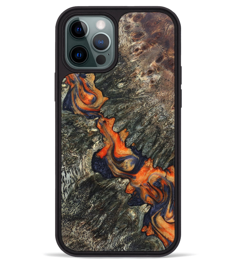 iPhone 12 Pro Max Wood+Resin Phone Case - Vienna (Lava, 627577)