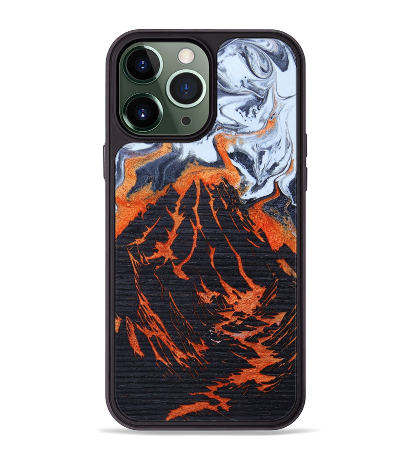 iPhone 13 Pro Max Wood+Resin Phone Case - Pershing (Lava, 627138)
