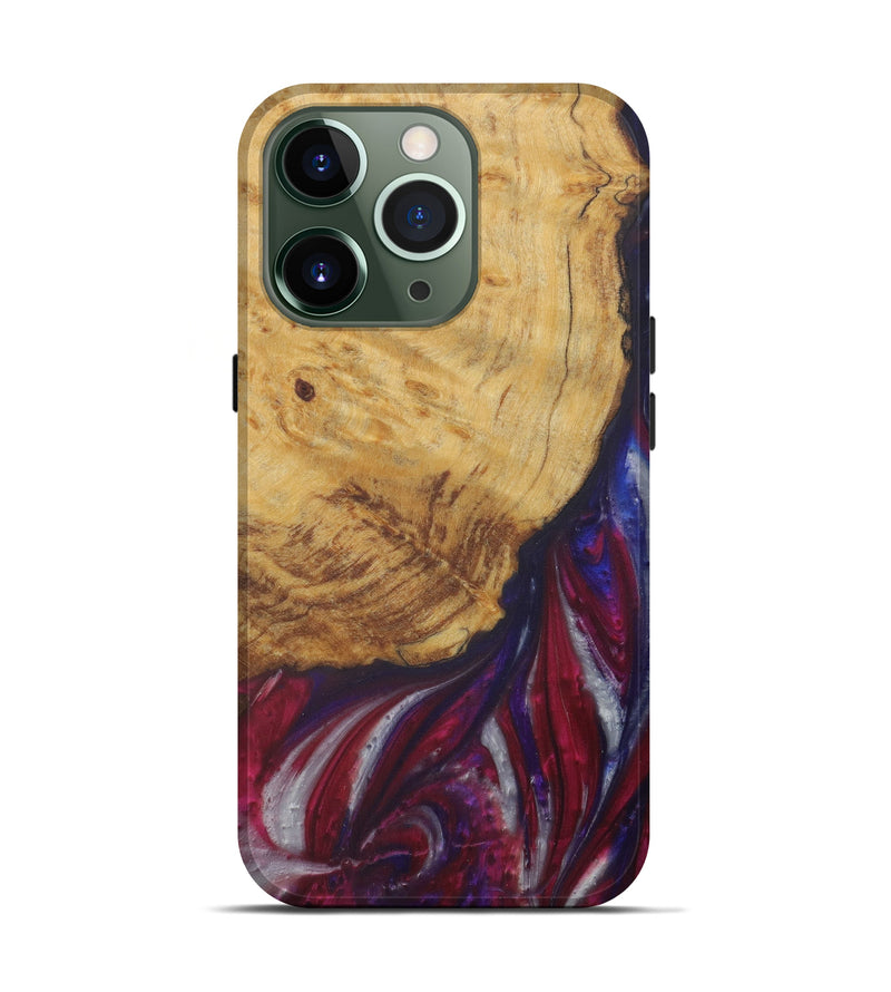 iPhone 13 Pro Wood+Resin Live Edge Phone Case - Audy (Purple, 575487)