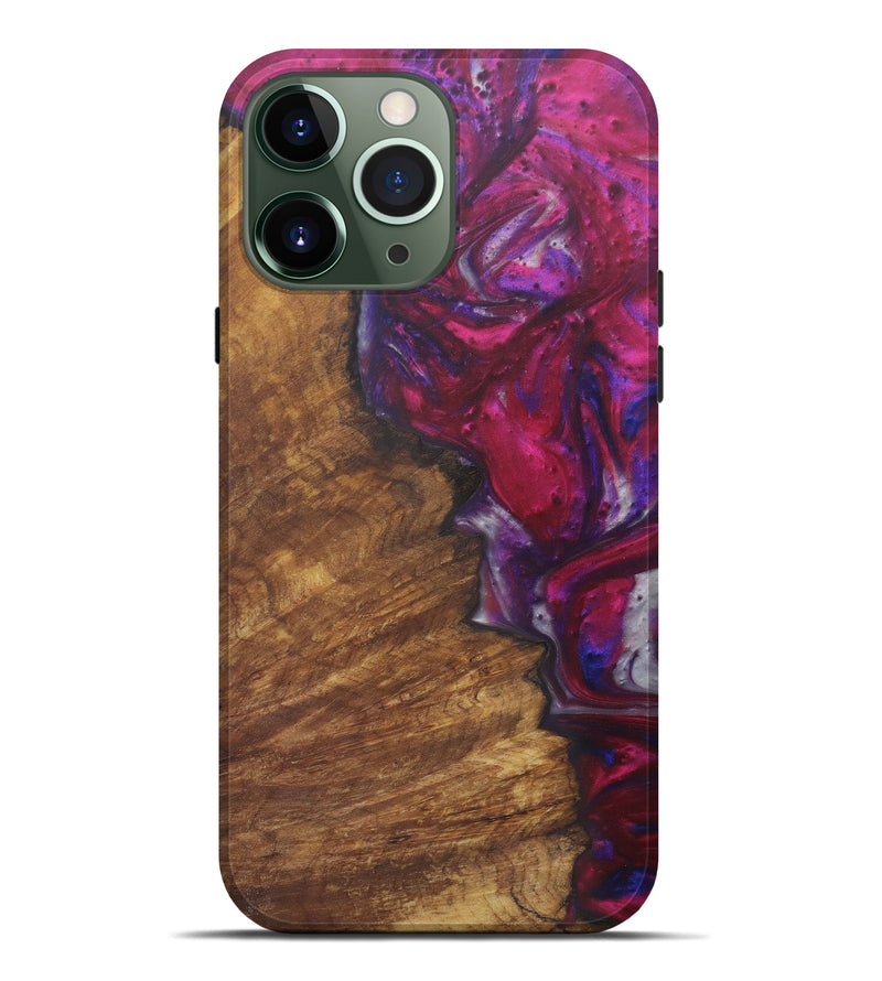 iPhone 13 Pro Max Wood+Resin Live Edge Phone Case - Rizzo (Purple, 575498)