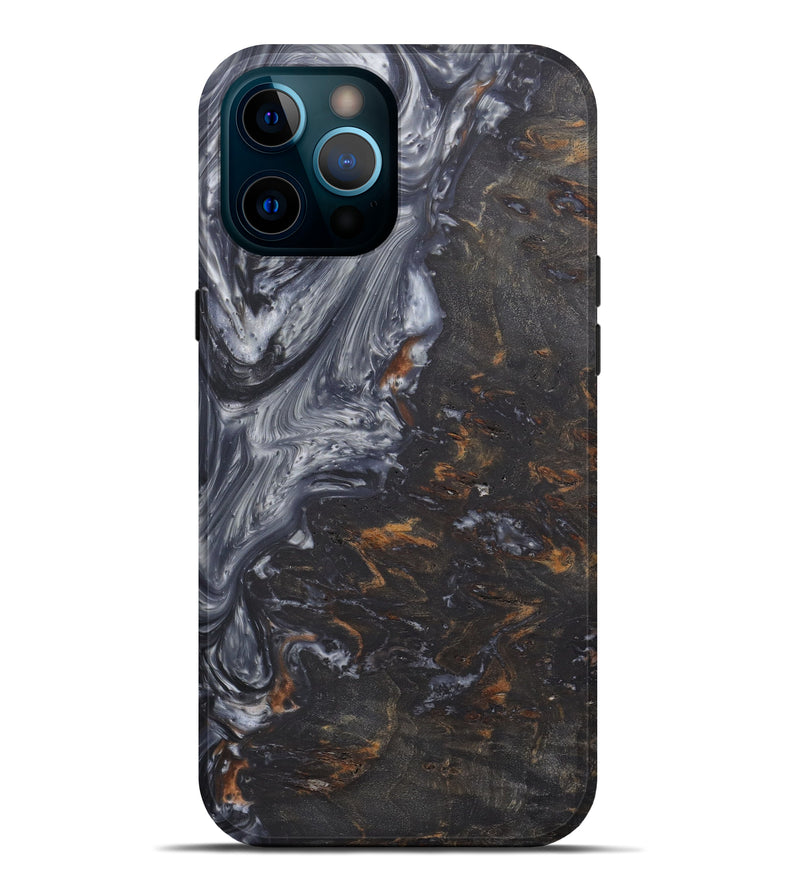iPhone 12 Pro Max Wood+Resin Live Edge Phone Case - Yuen (Metallic, 576778)