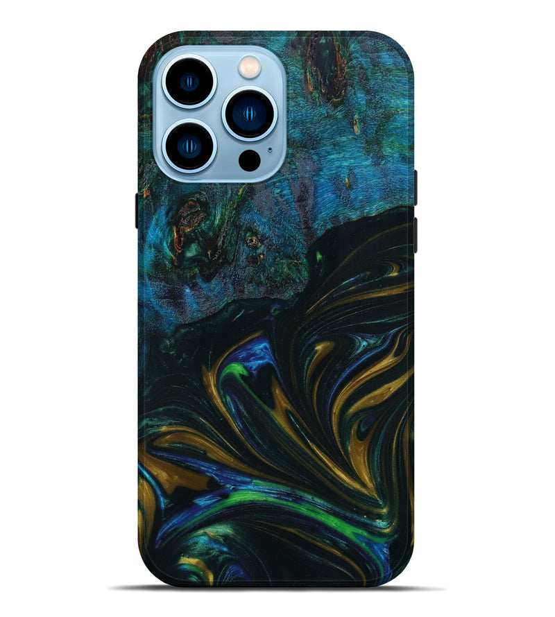 iPhone 14 Pro Max Wood+Resin Live Edge Phone Case - Liliana (Artist Pick, 642251)