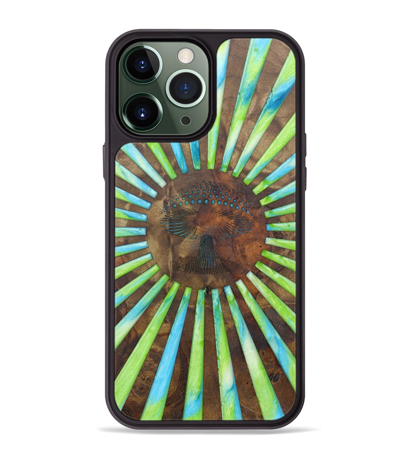 iPhone 13 Pro Max Wood+Resin Phone Case - Dominique (Retro, 634475)