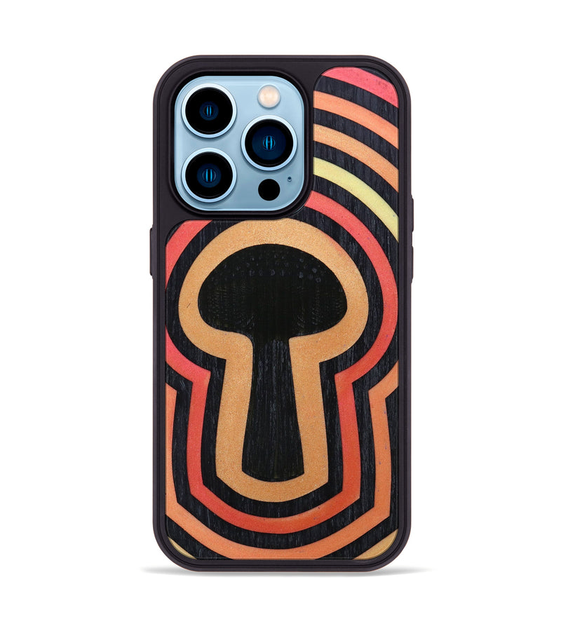 iPhone 14 Pro Wood+Resin Phone Case - Lyric (Retro, 636247)