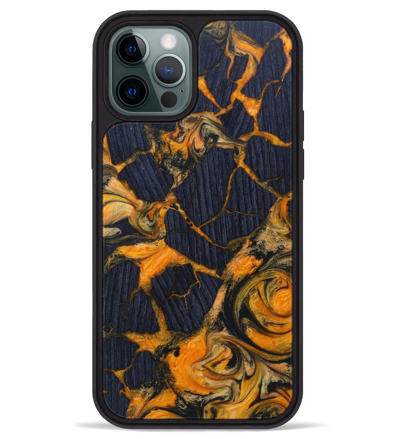 iPhone 12 Pro Max Wood+Resin Phone Case - Carley (Lava, 625069)