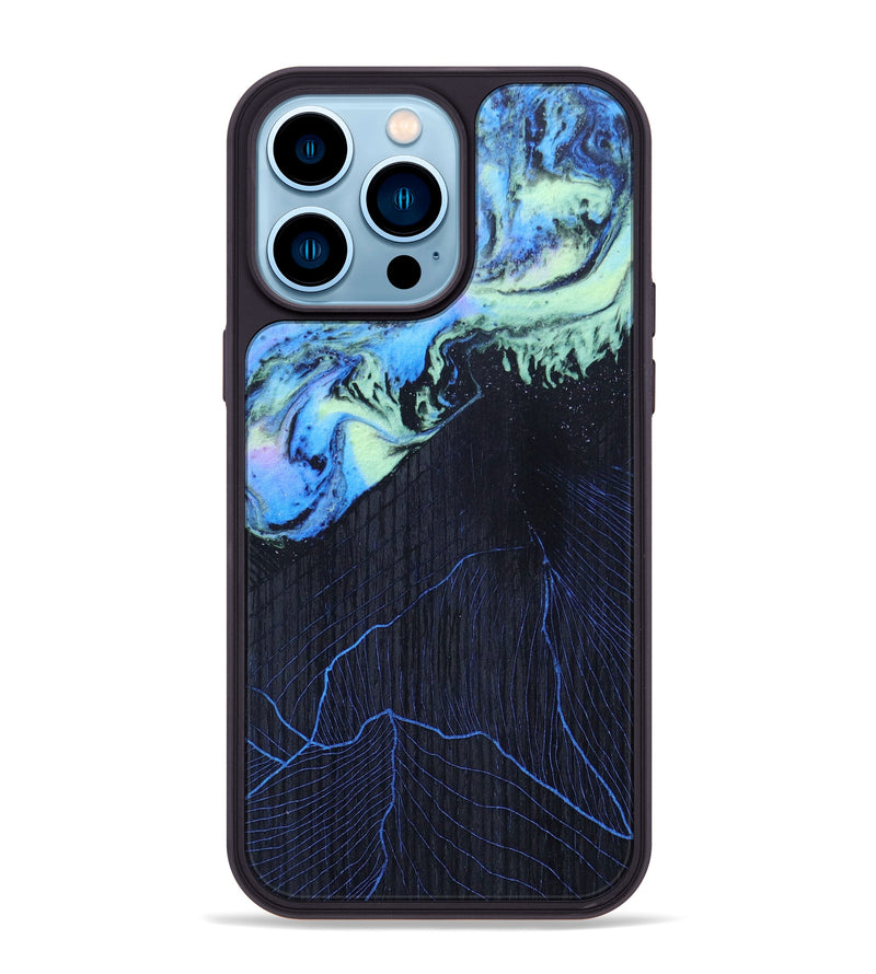 iPhone 14 Pro Max Wood+Resin Phone Case - Syncere (Aurora, 617687)