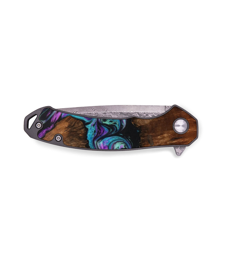 EDC Wood+Resin Pocket Knife - Crew (Purple, 642644)