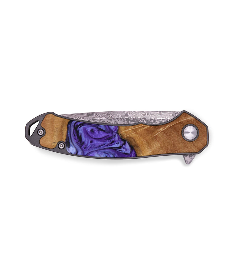 EDC Wood+Resin Pocket Knife - Grayson (Purple, 643106)