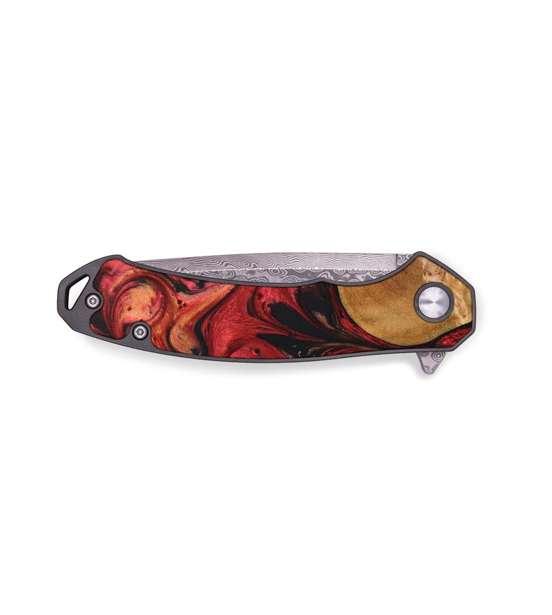 EDC Wood+Resin Pocket Knife - Scott (Red, 640012)