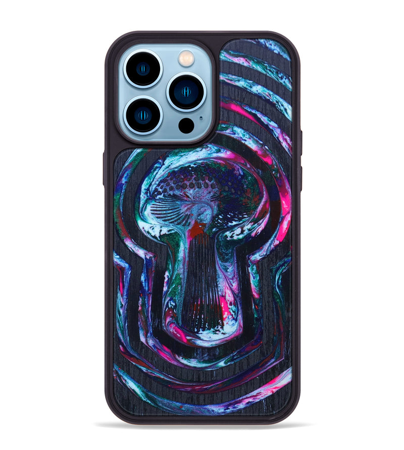 iPhone 14 Pro Max Wood+Resin Phone Case - Minnie (Retro, 633614)