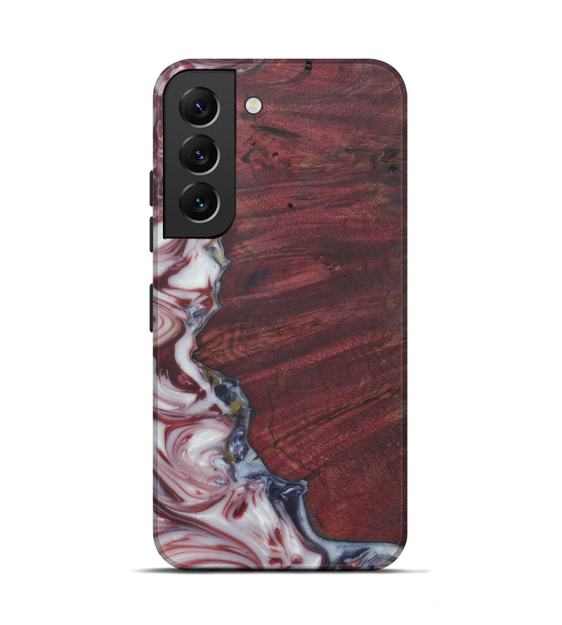 Galaxy S22 Wood+Resin Live Edge Phone Case - Gabrielle (Dark Red, 571562)