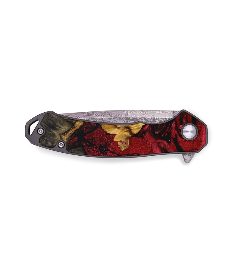 EDC Wood+Resin Pocket Knife - Annabelle (Red, 643008)