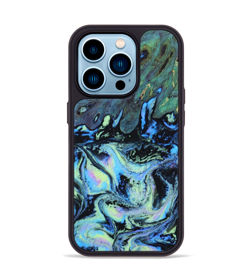 iPhone 14 Pro Wood+Resin Phone Case - Bette (Aurora, 617674)
