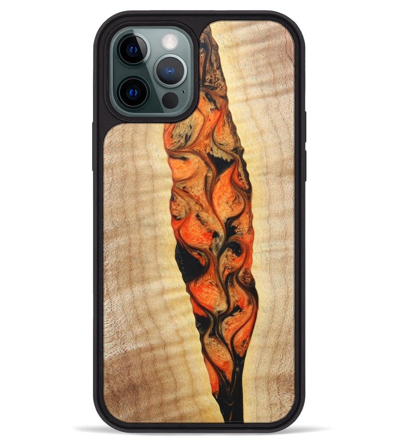 iPhone 12 Pro Max Wood+Resin Phone Case - Misael (Lava, 625052)