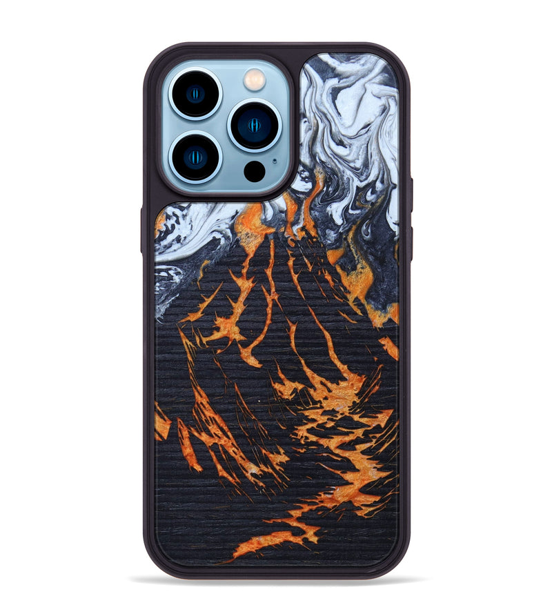 iPhone 14 Pro Max Wood+Resin Phone Case - Shepherd (Lava, 627102)