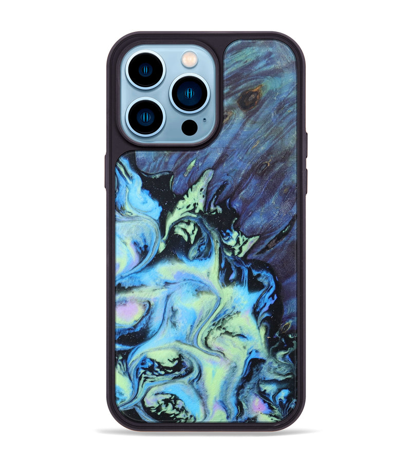iPhone 14 Pro Max Wood+Resin Phone Case - Brionna (Aurora, 617722)
